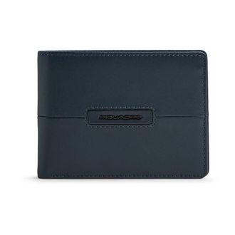 Piquadro Accessoires, Heren, Blauw, ONE Size, Leer, Portemonnee met uitklapbaar ID-venster