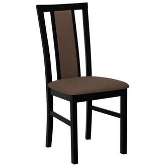 Mirjan24 Silla Victorville 157, Negro, 93x43x40cm, Tapiz, De Madera, Madera, Muebles Ya Montados