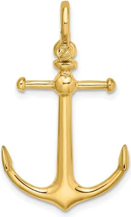 Diamond2Deal 10k Yellow Gold 3-D Anchor Shackle Bail Charm