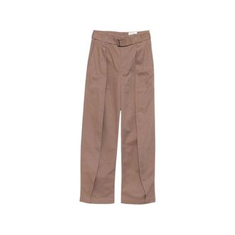 Christophe Lemaire Pantaloni Curvi - - Trousers - Donna - Marrone - 2XS