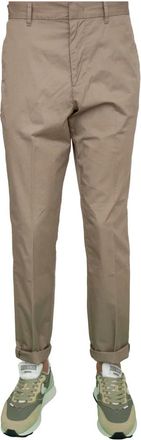 Emporio Armani Beige Katoenen Broek - Heren - Slim Fit Broeken - Beige - M - Katoen - Broeken
