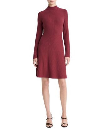 Vince Cozy Rib Mock Neck Dress