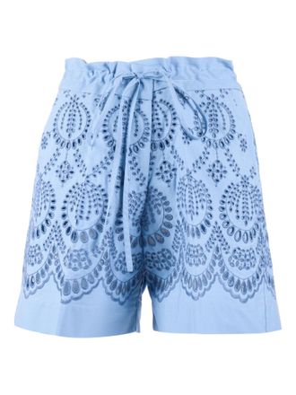 P.A.R.O.S.H. Light Blue Cut Out Shorts