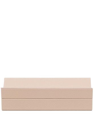 Smythson rectangular leather box - unisex - Calf Leather - One Size - Neutrals