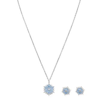 Swarovski Magic Snowflake Rhodium Plated Earring And Necklace Set