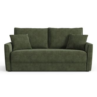 Sia Home Sof&aacute; cama 3 plazas tejido tramado suave verde kaki 180 cm
