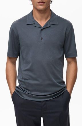 Mango Polo Shirt in Petrol Blue at Nordstrom, Size Small