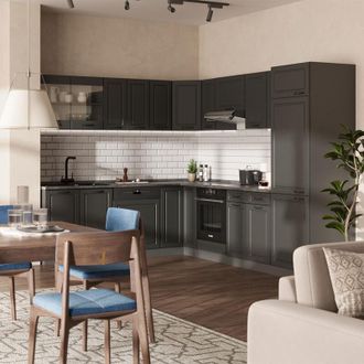 Vicco Cocina Esquinera R-line, Antracita Casa De Campo/antracita, 227 X 287 Cm, Et Antracita