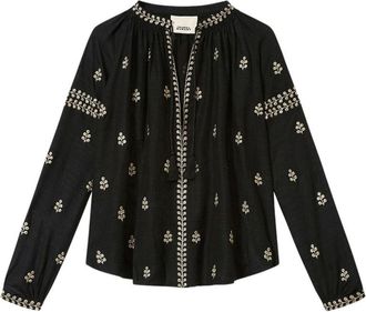 Isabel Marant Black Embroidered Top