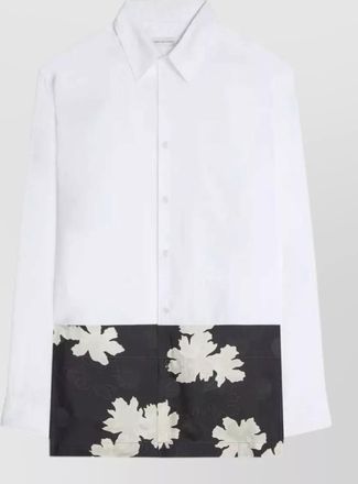 Dries Van Noten floral panel long shirt and trousers