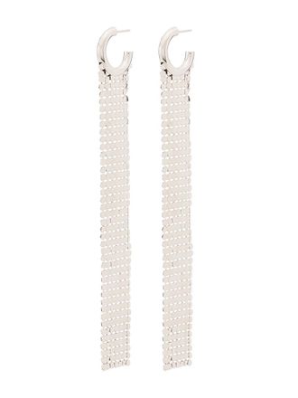 Paco Rabanne Pixel chainmail earrings - Silver