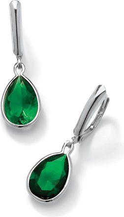 Palm Beach Jewelry Birthstone.925 Sterling Silver Drop Earrings