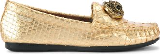 Kurt Geiger Womens Chelsea Moccasin Loafers - Gold - Size UK 8