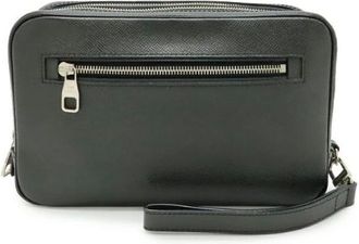 Louis Vuitton Pre-owned Clutches, male, Black, Size: ONE SIZE Pre-owned Neo Pavel Taiga Clutch Bag