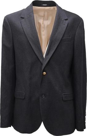 Officina36 Sparkling Wollen Jas Blauw Gevoerd - Heren - Blazers - Blauw - 3XL - Wol - Jassen