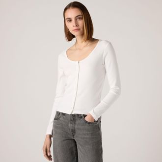 Levi's Austen Button Up Long Sleeve Top - Womens - XL - White