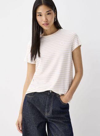 Twik Womens Small embroidery striped T-shirt Relaxed fit