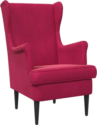 vidaXL Sill&oacute;n Rojo Vino Terciopelo Vidaxl