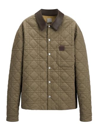 Dior CANNAGE SHIRT JACKET WITH DIOR LEATHER PATCH - Christian Dior - Man
