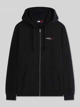 Tommy Jeans Relaxed Fit Sweatjacke aus Baumwoll-Mix in Black, Gr&ouml;&szlig;e XXL