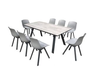 Concept Usine Conjunto de jard&iacute;n de aluminio y bandeja de aspecto cemento