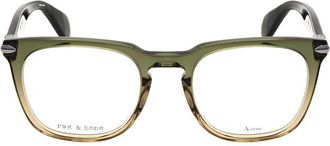 Rag & Bone Mens Green Rectangular Eyeglass Frames RNB7008