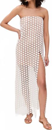 Sundress Francette Dress In Crochet Soleil Off White