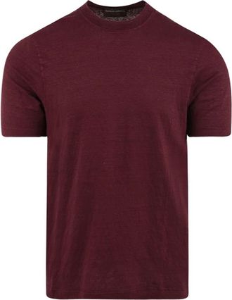 FILIPPO DE LAURENTIIS Jerlin T-shirt - Heren - T-shirts - Rood - 2XL - Linnen - Tops