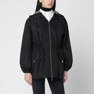 Burberry Black nylon parka