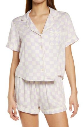 Rails Darcie Short Pajamas in Lavender Checkboard at Nordstrom, Size Small