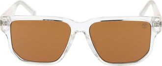 Timberland TI-1062406 Plastic Full-Rim Sunglasses - Clear