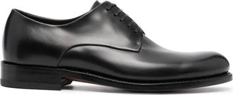Ferragamo Tramezza Leather Derby Shoes, Size 6.5 EEE