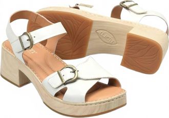 Born Womens Bella Heeled Sandal In White