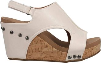 Corkys Footwear Womens Tiffanee Wedge Sandals In Ivory