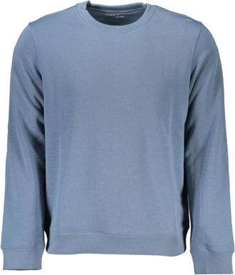 Calvin Klein Polyester Sweater - Heren - Sweatshirts - Blauw - 2XL - Polyester - Hoodies & sweatvesten