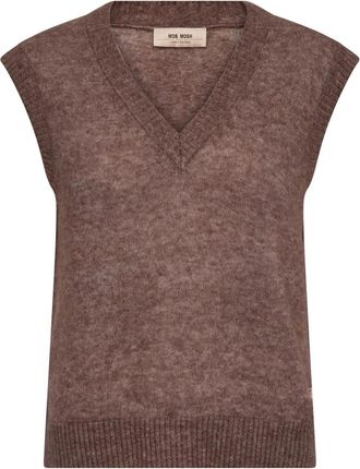 Mos Mosh V-hals knitwear - Dames - V-hals truien - Bruin - M - Truien & Vesten