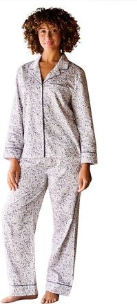 Christy Ditsy Gingham Cotton Percale Floral Pajamas in Blue at Nordstrom, Size X-Large