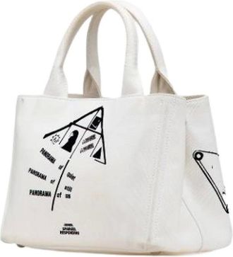 Prada Pre-owned Tote Bags, female, White, Size: ONE SIZE Pre-owned Vintage Tote Bag