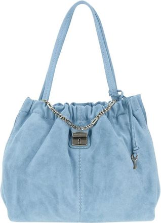 Marc Jacobs Cristina Suede Tote Bag - Dames - Shoppers - Blauw - ONE Size - Su&egrave;de - Tassen