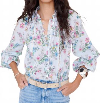 Banjanan Tara Long Sleeve Button Front Shirt In Imperial
