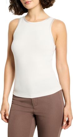 Nic+Zoe Perfect Knit Trimmed Tank in Sugar Cookie at Nordstrom, Size Xx-Large