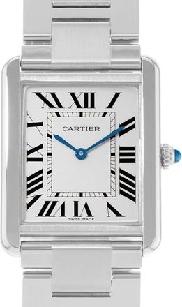 Cartier Pre-owned Cartier Tank Solo Quartz Silver Dial Mens Watch W5200014