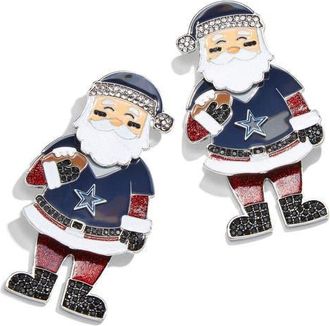 BaubleBar Womens BaubleBar Dallas Cowboys Santa Claus Earrings in Navy at Nordstrom