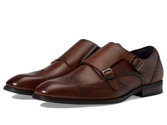 Stacy Adams Karson Wing Tip Double Monk Strap Mens Shoes Cognac : 10.5 M, Leather