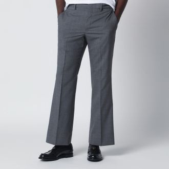 Prada Grey flared wool trousers