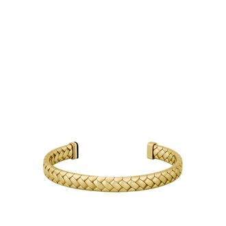 BOSS Gold-tone cuff with herringbone pattern