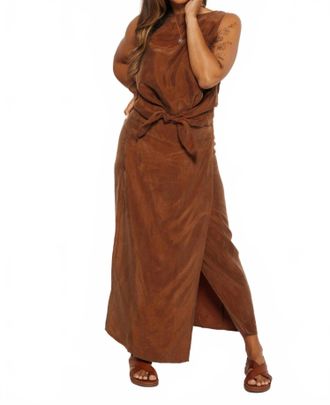 Thinking Mu Selina Maxi Skirt In Brown