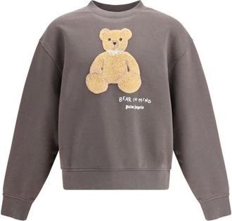 Palm Angels Bear in Mind Sweatshirt - Heren - Sweatshirts - Bruin - S - Katoen - Hoodies & sweatvesten