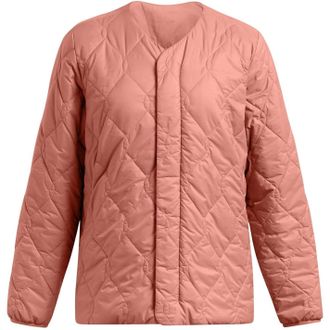 Under Armour Womens Diamond Snap Button Zipped Pocket Puffer Jacket in Pink - Size 12 UK