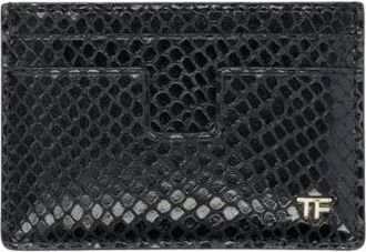 Tom Ford Accessoires, Heren, Zwart, ONE Size, Leer, Luxe leren portemonnee